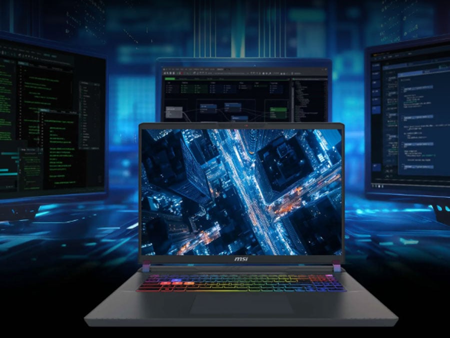 MSI Vector 17 HX AI A2XW widok od frontu