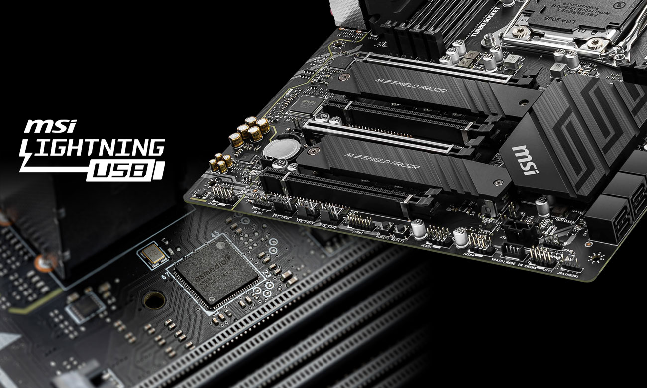 MSI X299 PRO 10G - Łączność USB, M.2