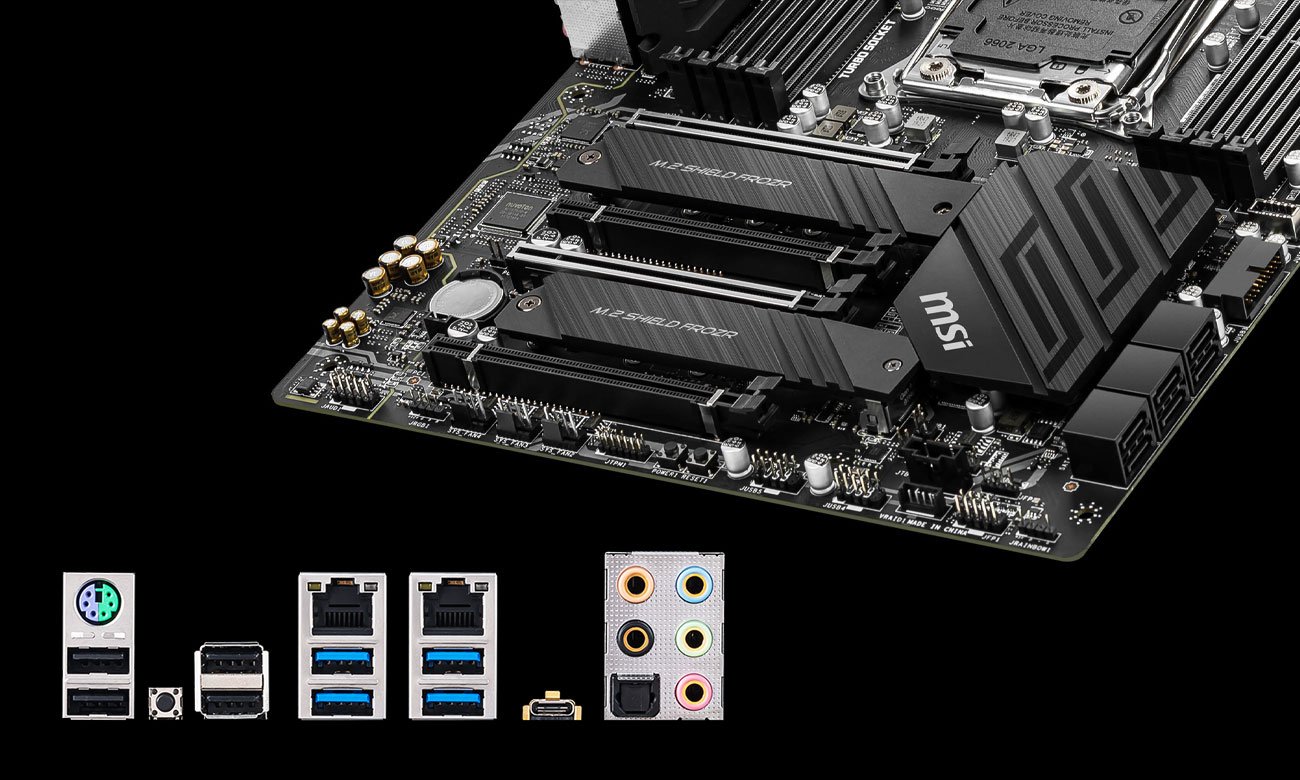 MSI X299 PRO - Złącza M.2, USB