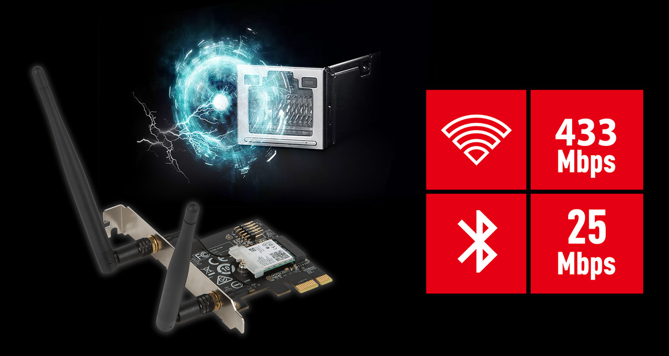 MSI X370 GAMING PRO CARBON AC Łączność bezprzewodowa