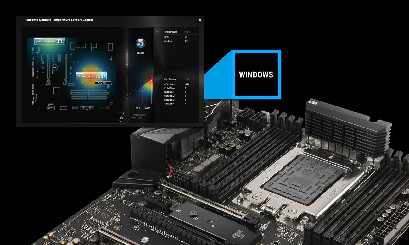 MSI X399 SLI PLUS Chłodzenie