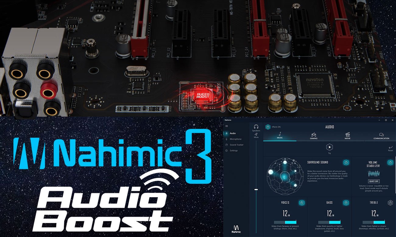 MSI X470 Gaming Plus Nahimic 3 z systemem Audio Boost