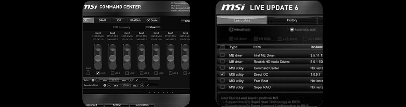 MSI X99A RAIDER - Oprogramowanie