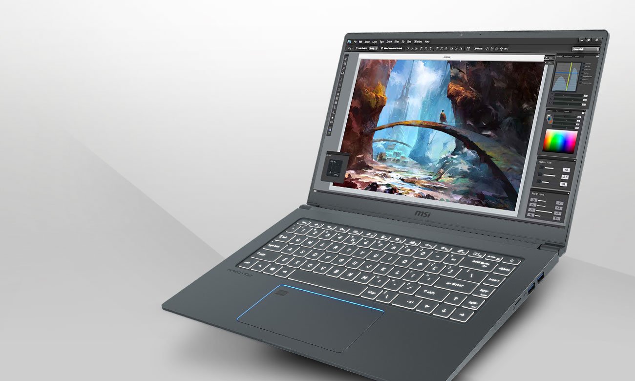 Lekki i mobilny laptop MSI Prestige 15