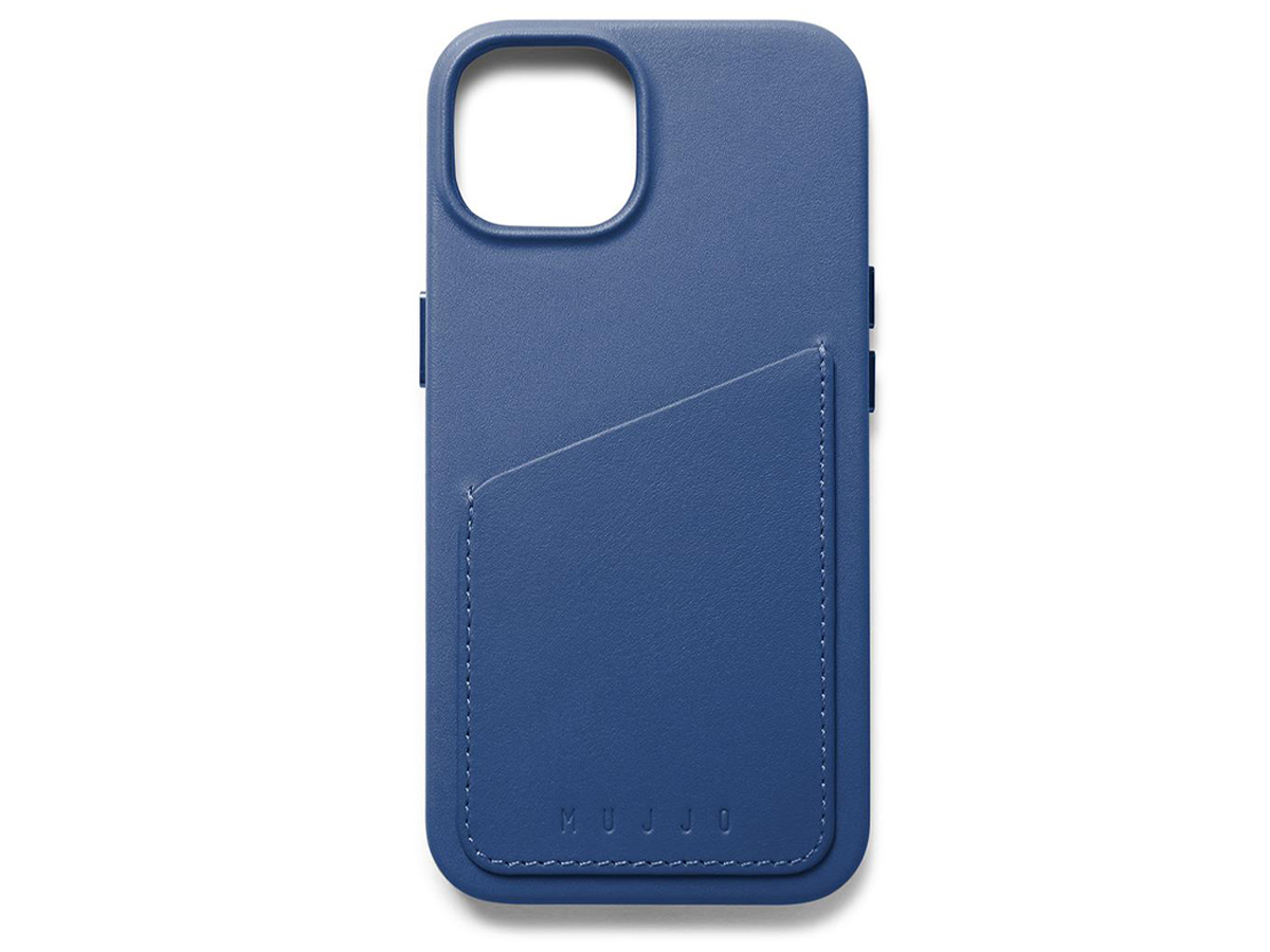 Etui Mujjo FullLeatherWallet Case iPhone 13/14/15 MagSafe blue