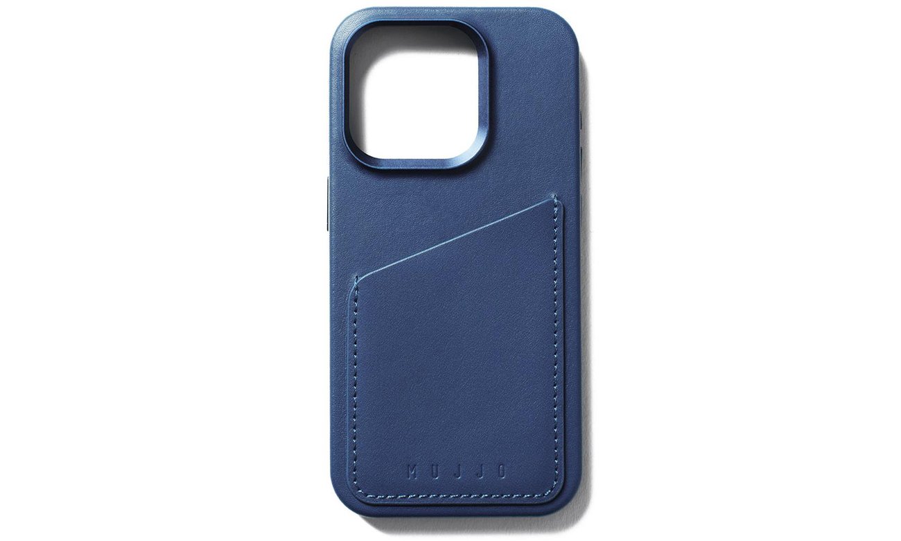 Etui Mujjo FullLeatherWallet Case iPhone 15 Pro MagSafe blau