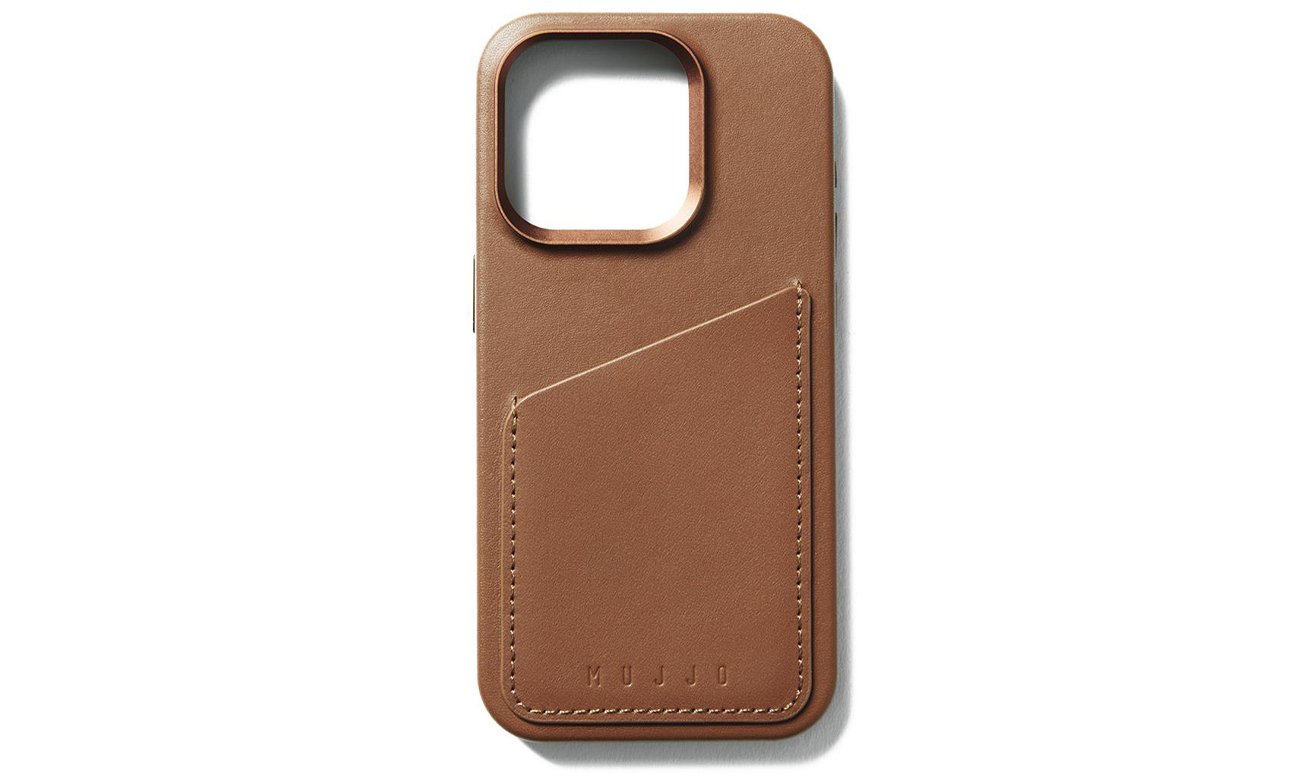 Etui Mujjo FullLeatherWallet Case iPhone 15 Pro MagSafe tan