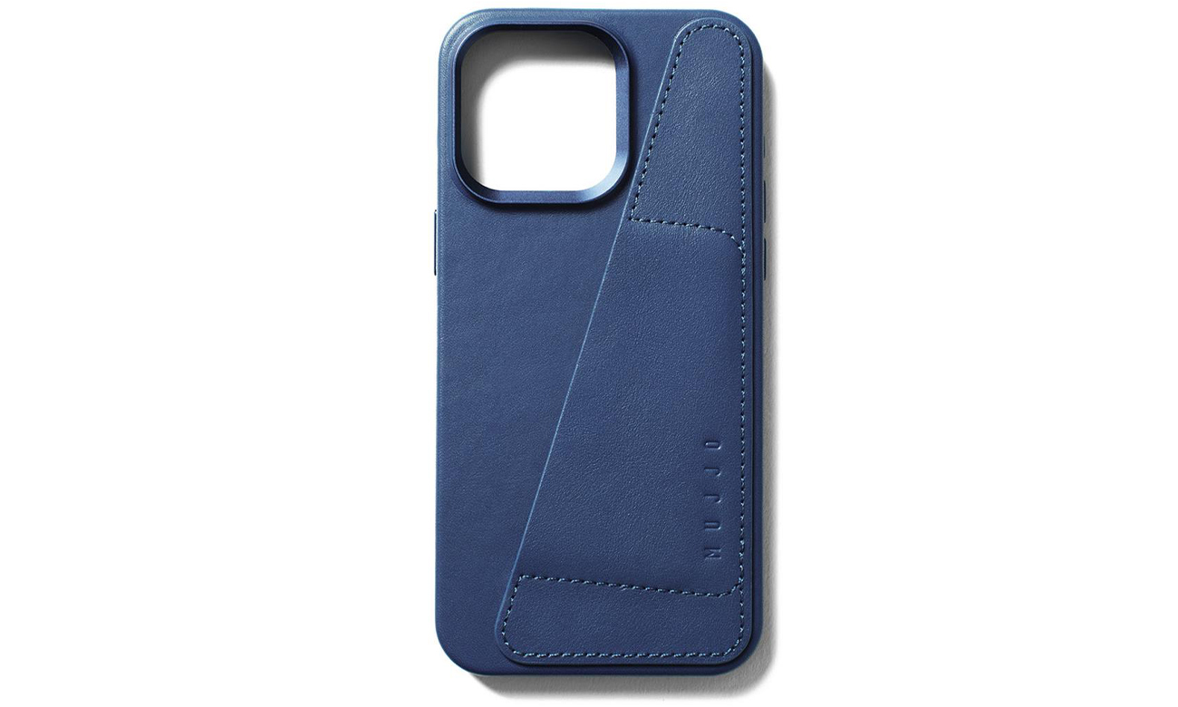 Etui Mujjo FullLeatherWallet Case iPhone 15 Pro Max MagSafe blue