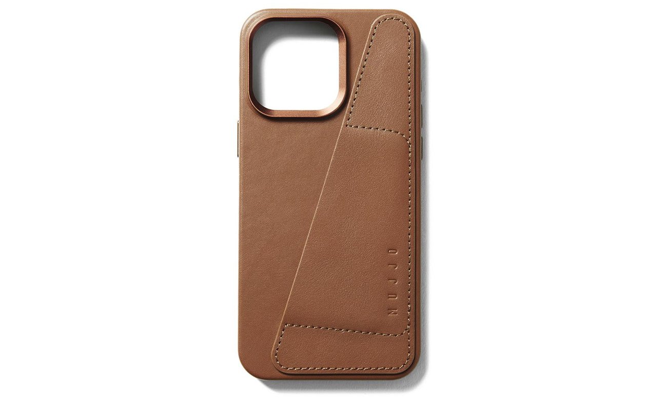 Etui Mujjo FullLeatherWallet Case iPhone 15 Pro Max MagSafe tan