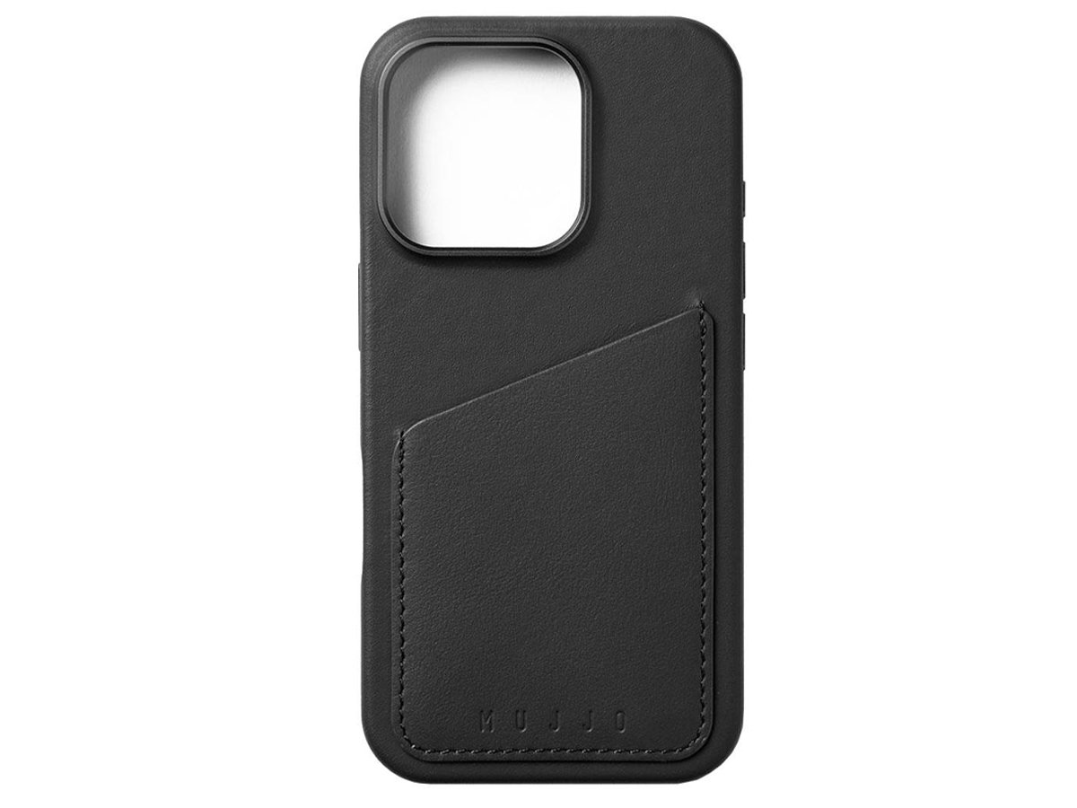 Etui Mujjo FullLeatherWallet Case iPhone 16 Pro MagSafe black