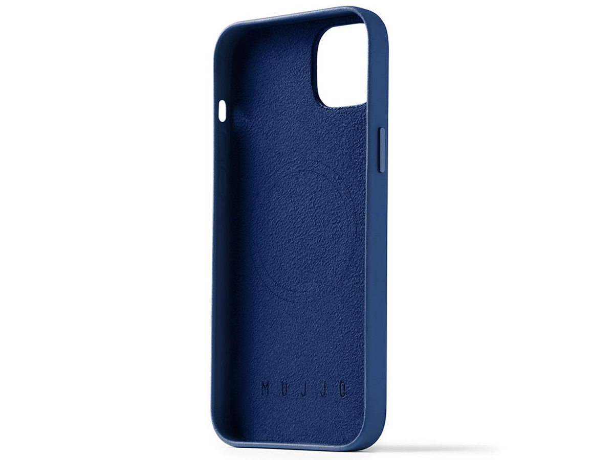 Etui Mujjo FullLeather Case iPhone 14 Plus/15 Plus MagSafe blue