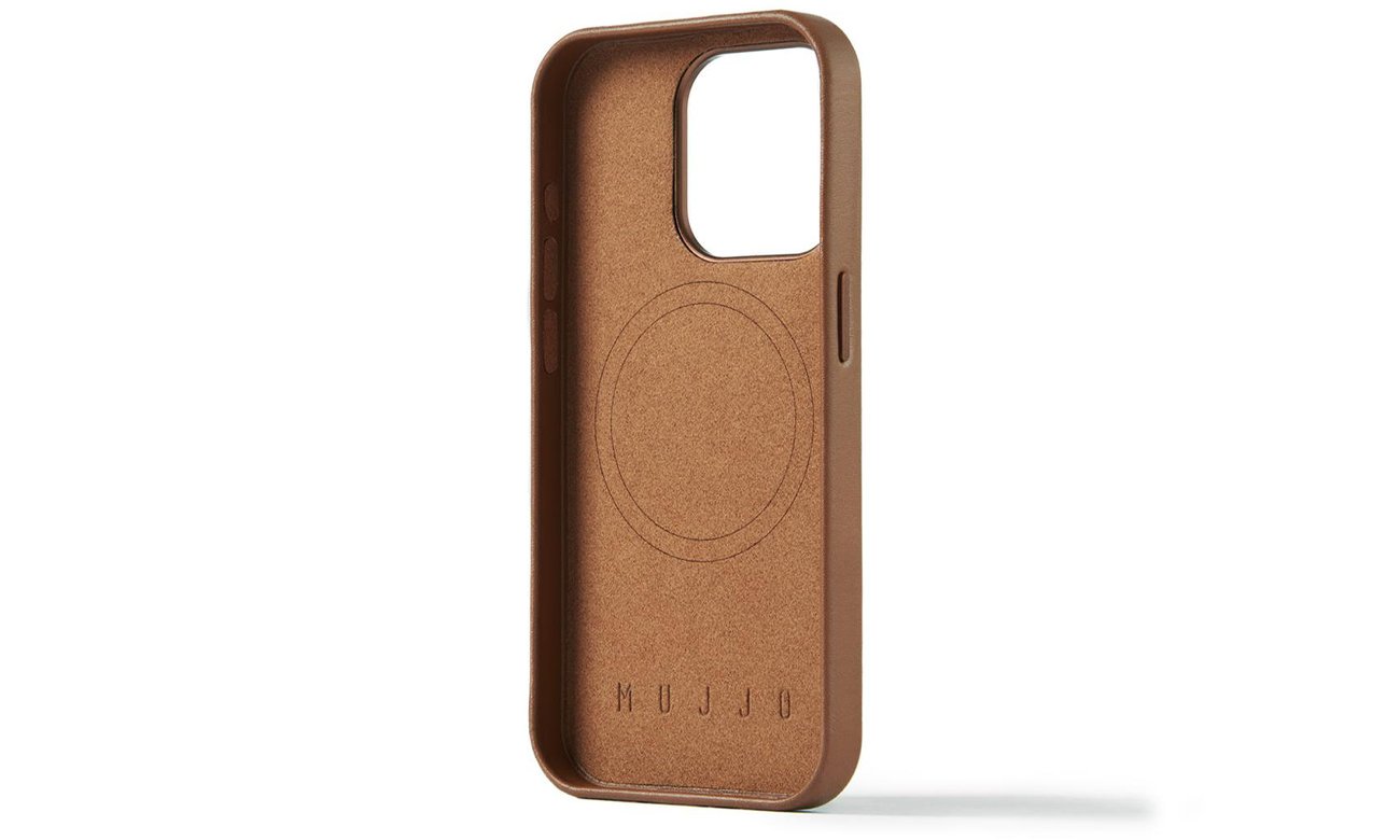 Etui Mujjo FullLeather Case iPhone 15 Pro Max MagSafe tan