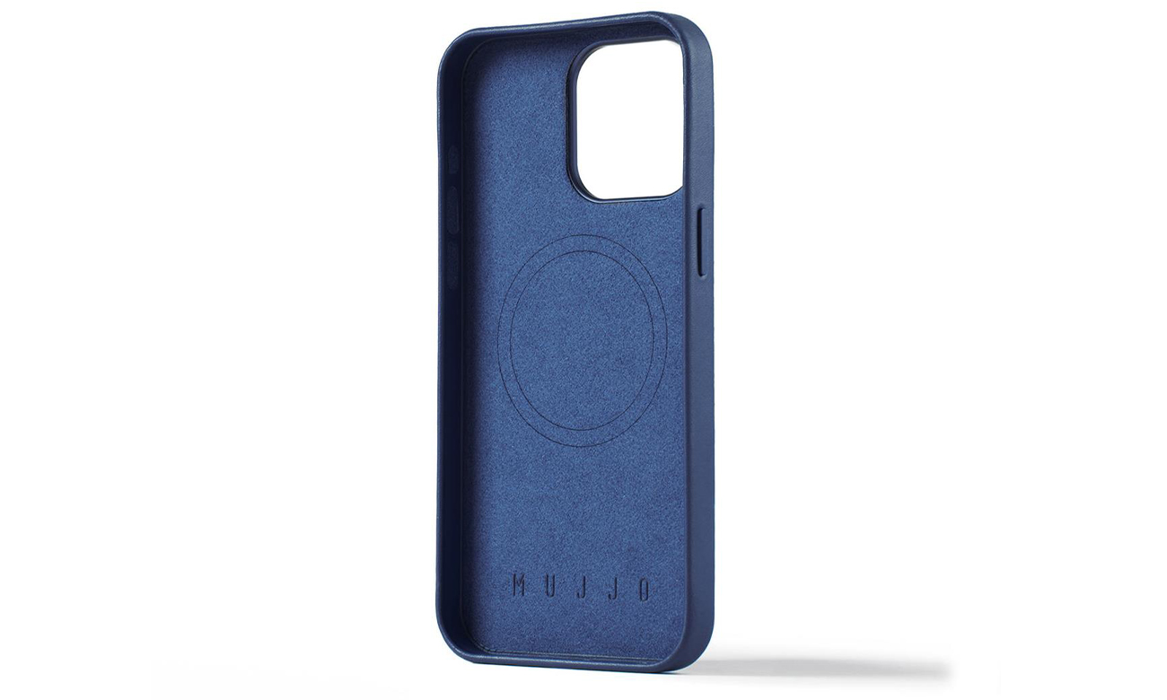 Etui Mujjo FullLeather Case iPhone 15 Pro Max MagSafe blue