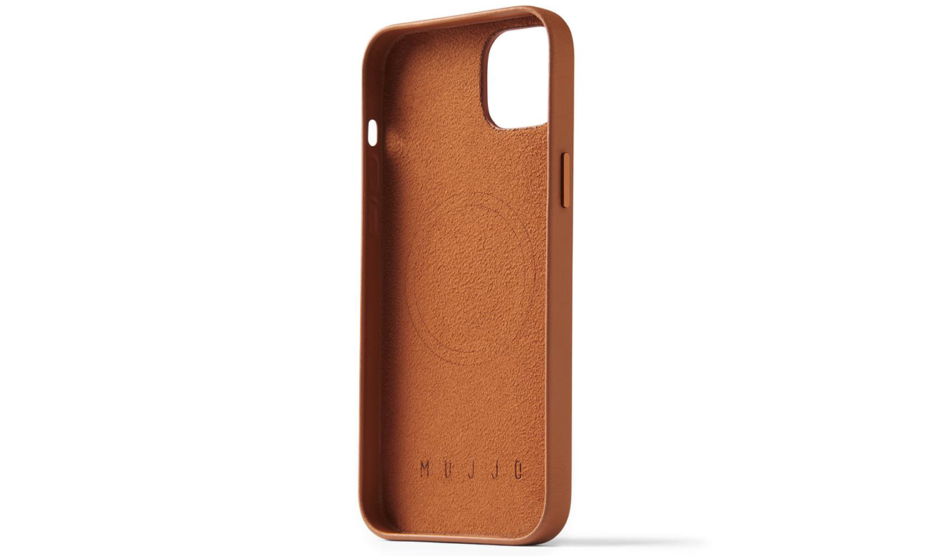 Etui Mujjo FullLeather Case iPhone 14 Plus MagSafe tan