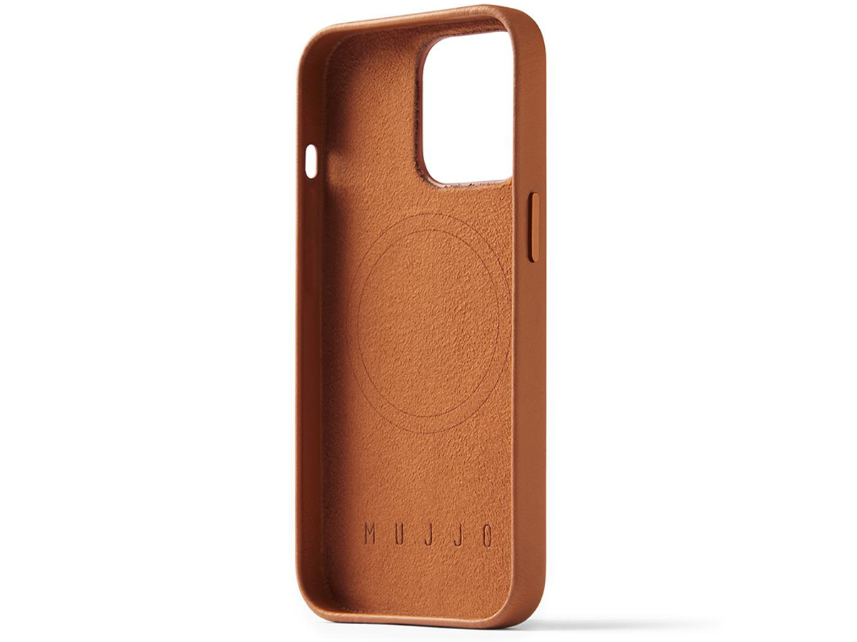 Etui Mujjo FullLeather Case iPhone 14 Pro MagSafe tan