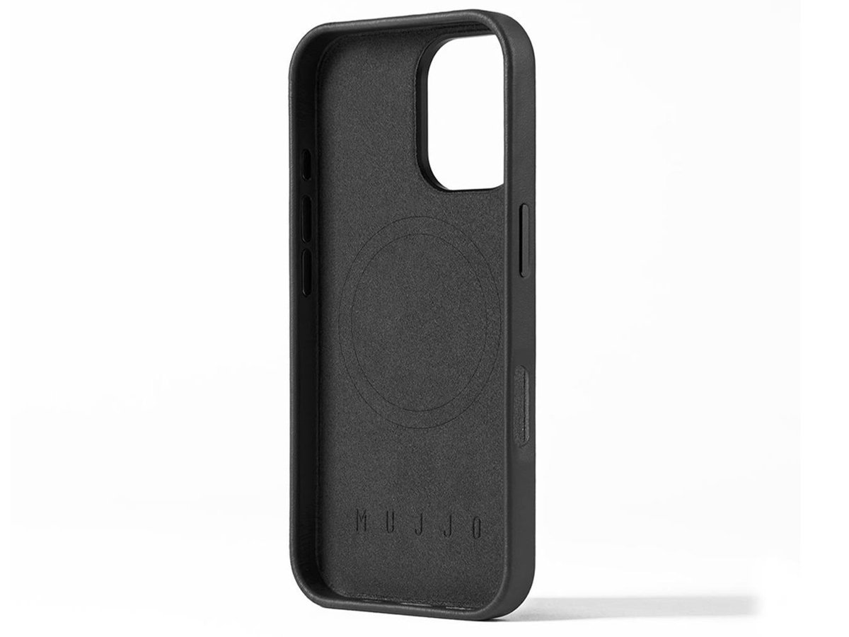 Etui Mujjo FullLeather Case iPhone 16 MagSafe black