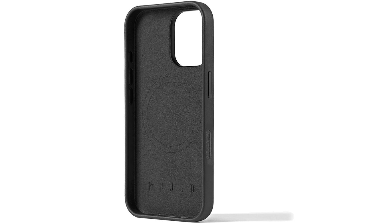 Etui Mujjo Leather Case iPhone 16 Pro MagSafe black