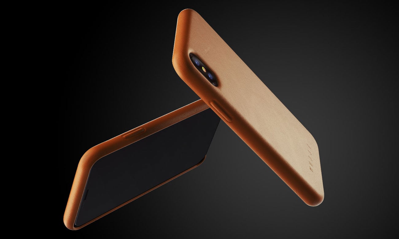 Mujjo Full Leather do iPhone X Brązowe Wykonanie