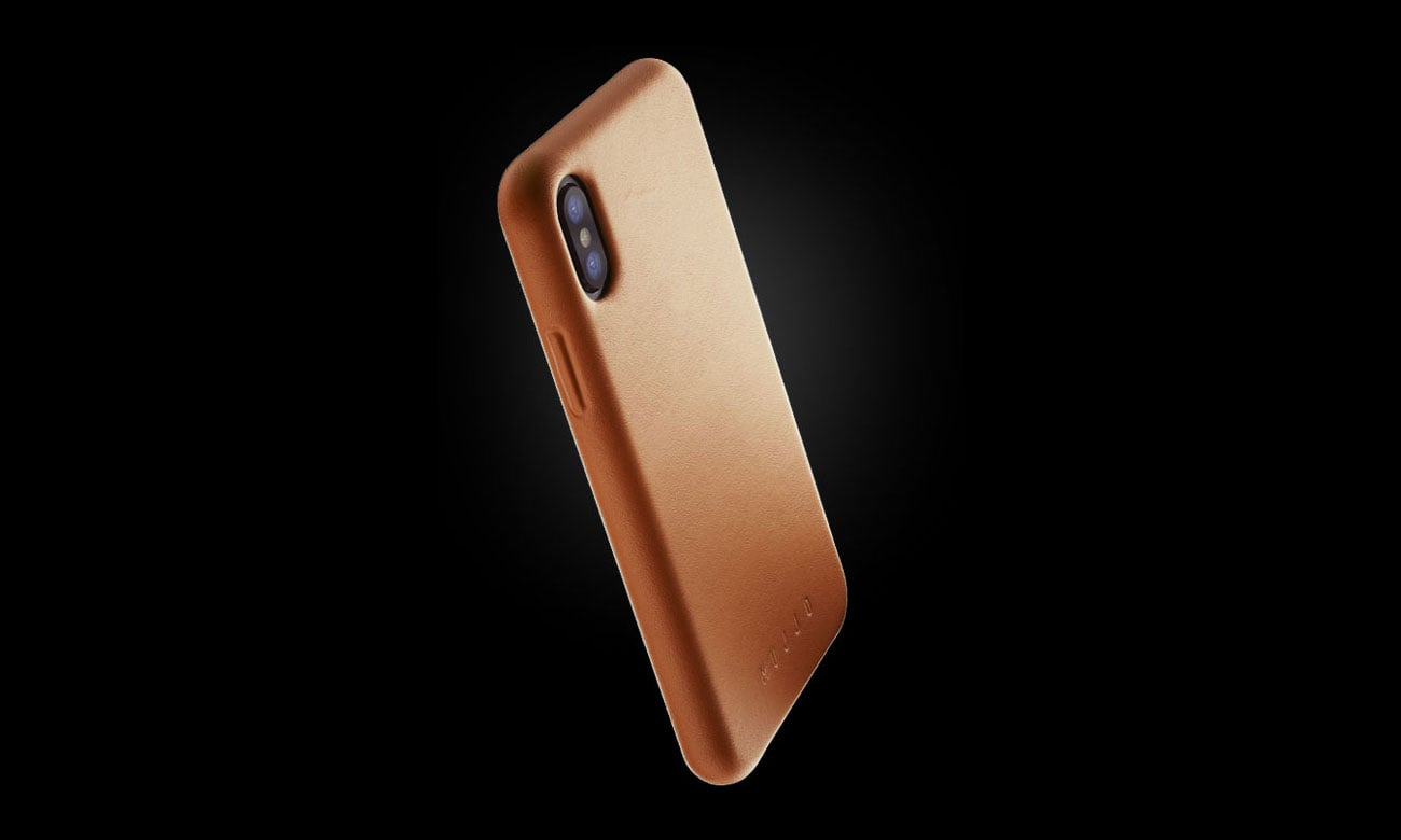 Mujjo Full Leather do iPhone X Brązowe Skóra
