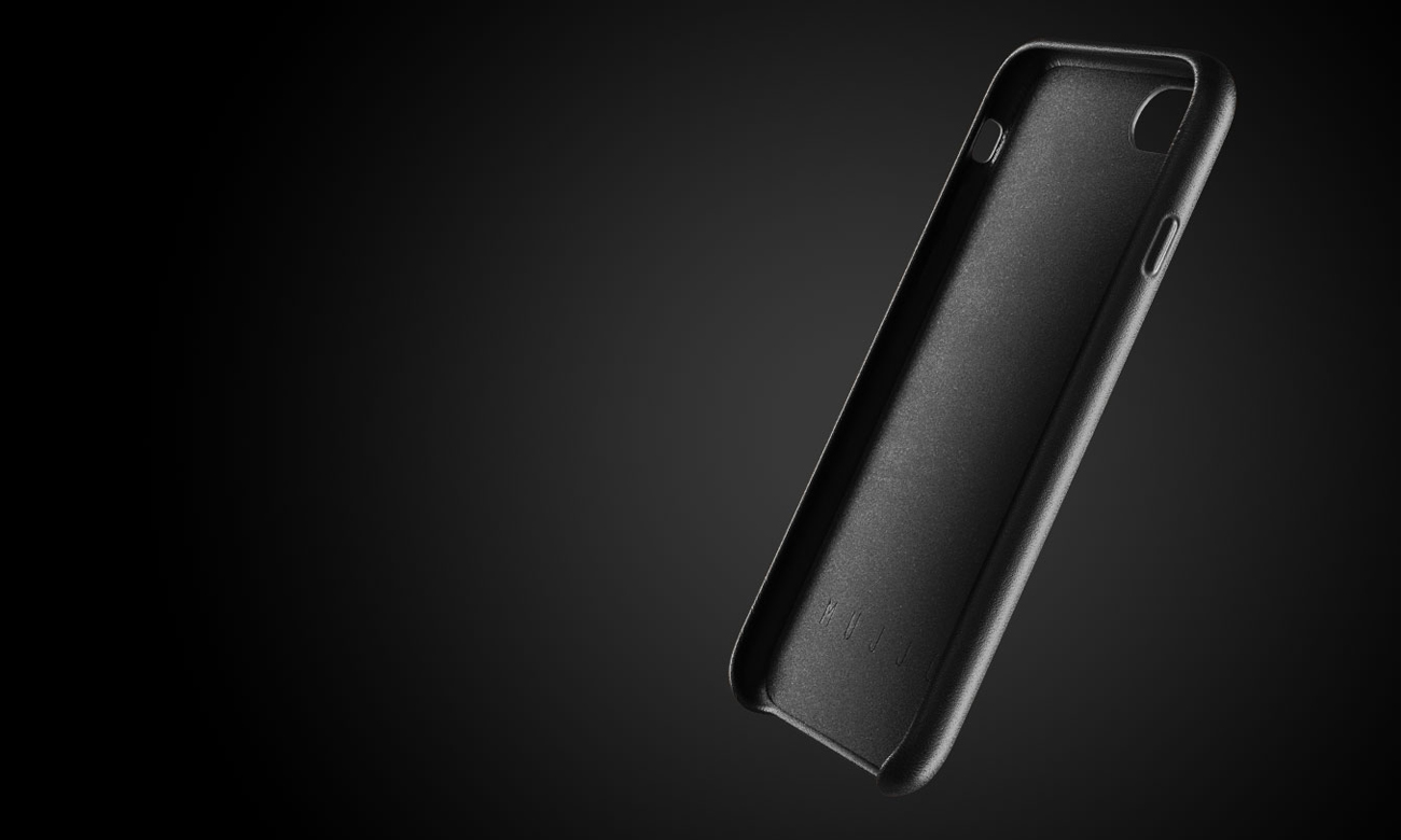 Mujjo Full Leather Wallet do iPhone 7/8 Czarny Wyściółka