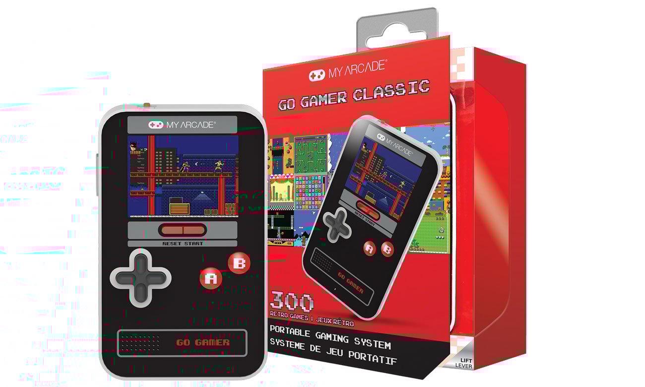 Konsola retro My Arcade Go Gamer Classic - Widok ogólny z opakowaniem