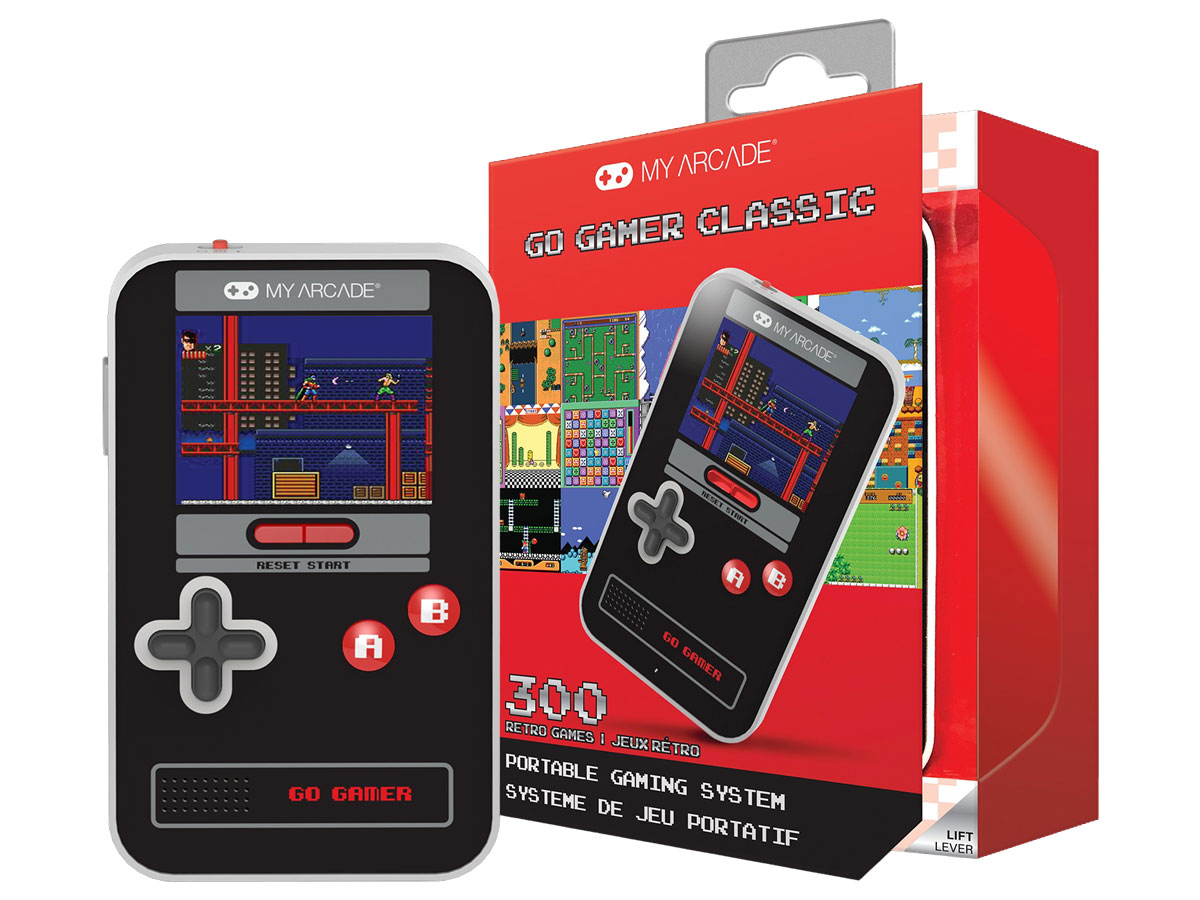 Konsola retro My Arcade Go Gamer Classic - Widok ogólny z opakowaniem