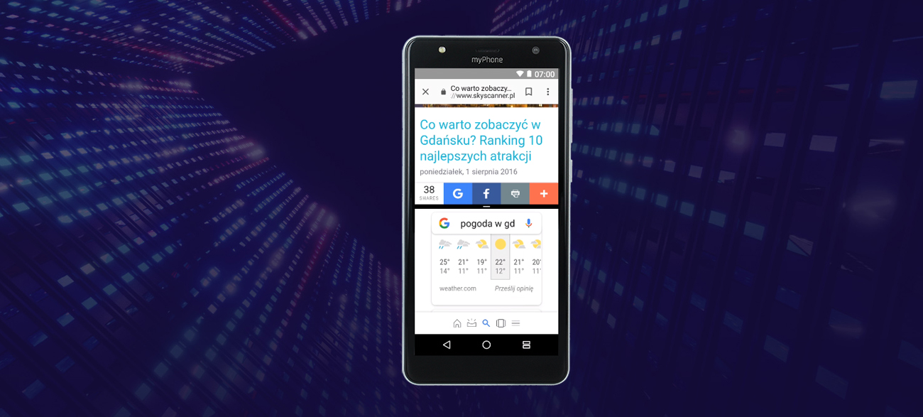 myPhone Pocket 18x9 android 7 nougat