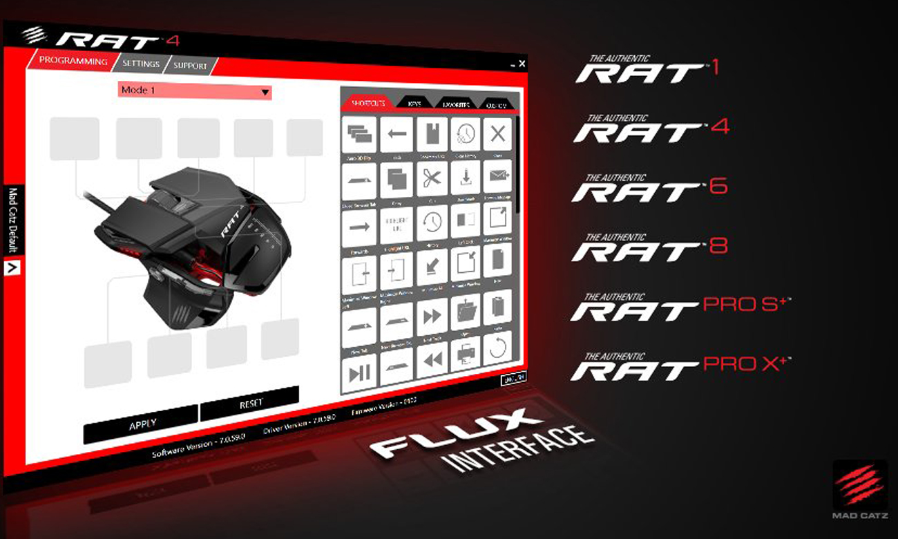 Mad Catz R.A.T. 6 BLACK 8200 DPI Oprogramowanie