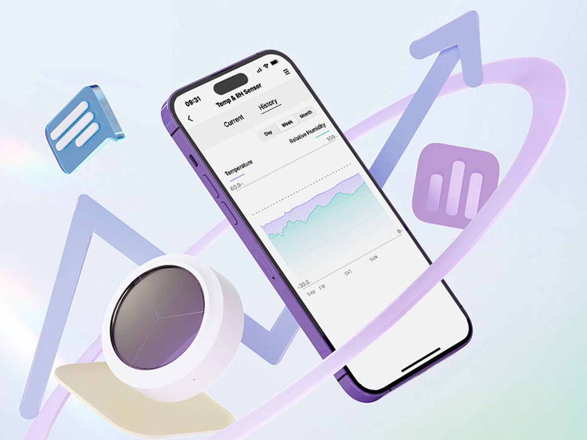 Czujnik temperatury i wilgotności Meross MS100FHHK (HomeKit) - Grafika lifestyle