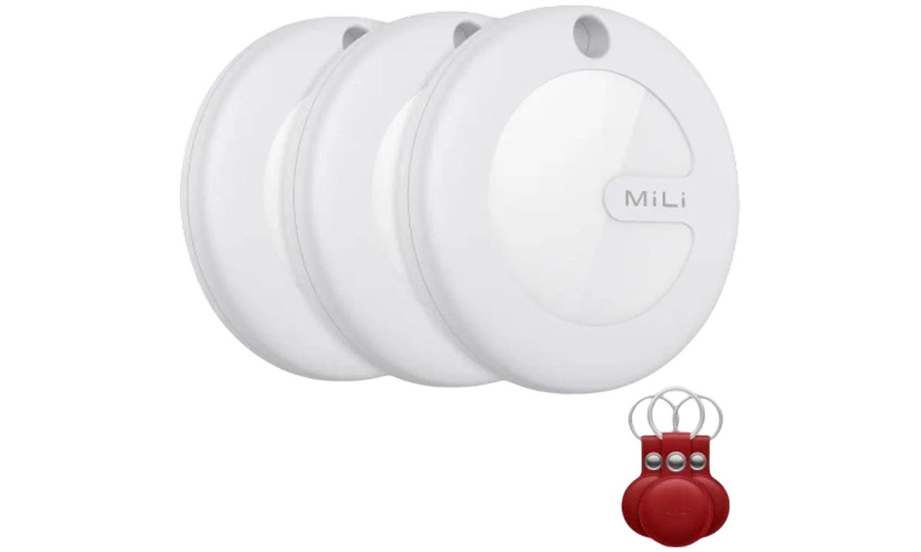 Lokalizatro MiLi MiTag APL biały + czerwone etui