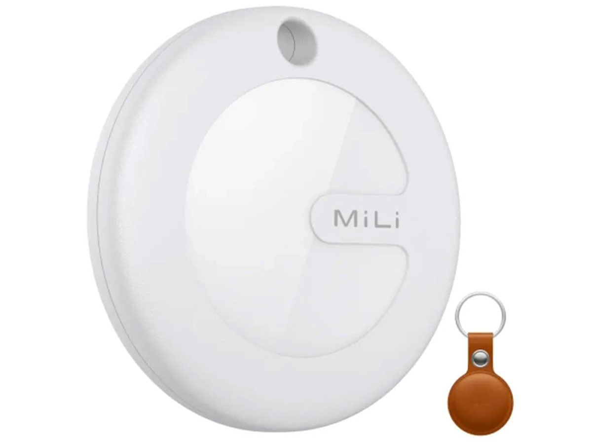 Lokalizatro MiLi MiTag APL biały + brązowe etui