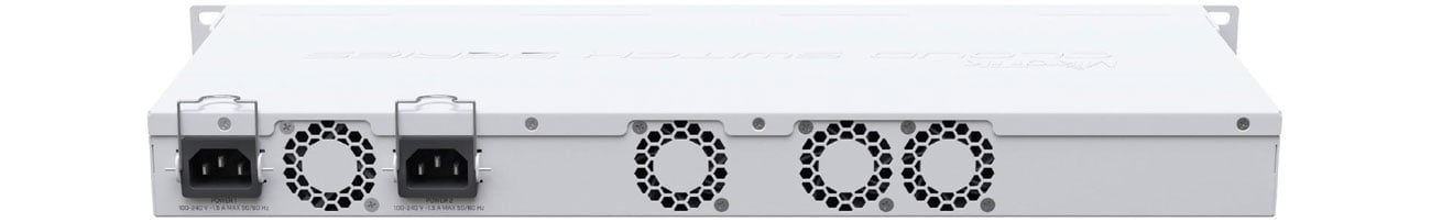 MikroTik CRS312-4C+8XG-RM Widok z tyłu