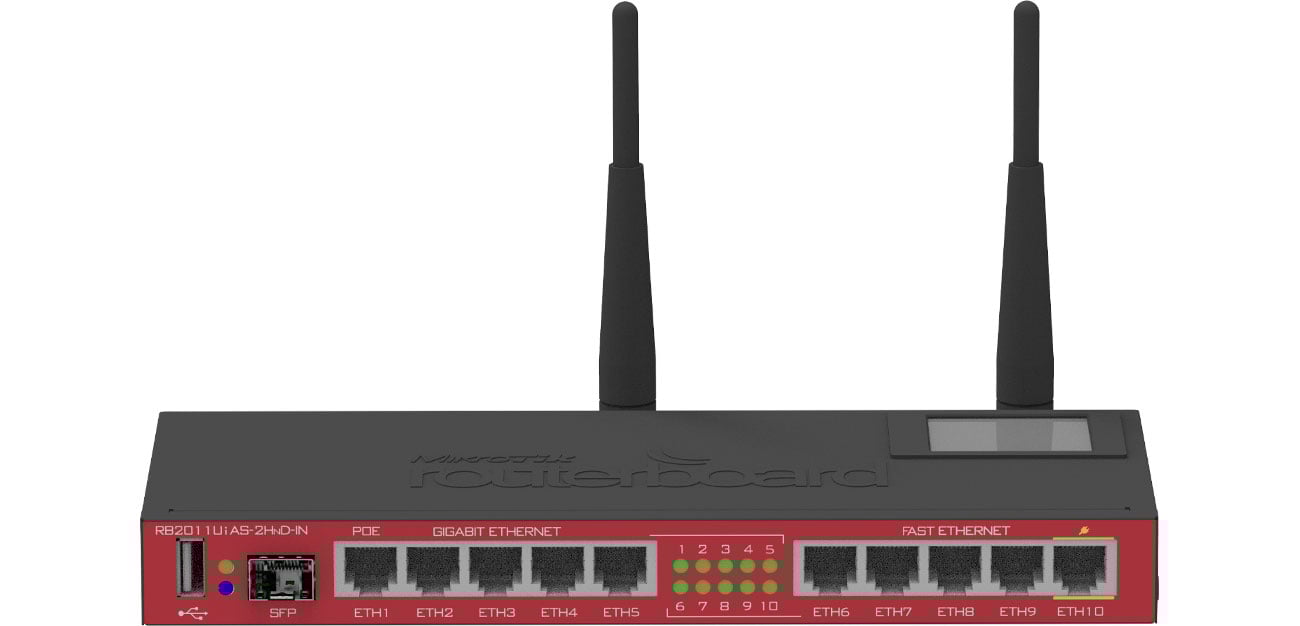 MikroTik 2011UiAS-2HnD złącza