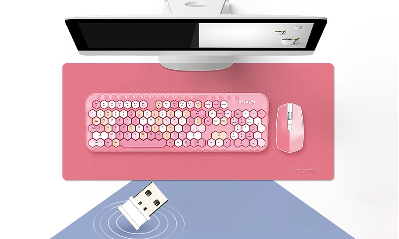 Zestaw bezprzewodowy MOFII Honey Plus różowy