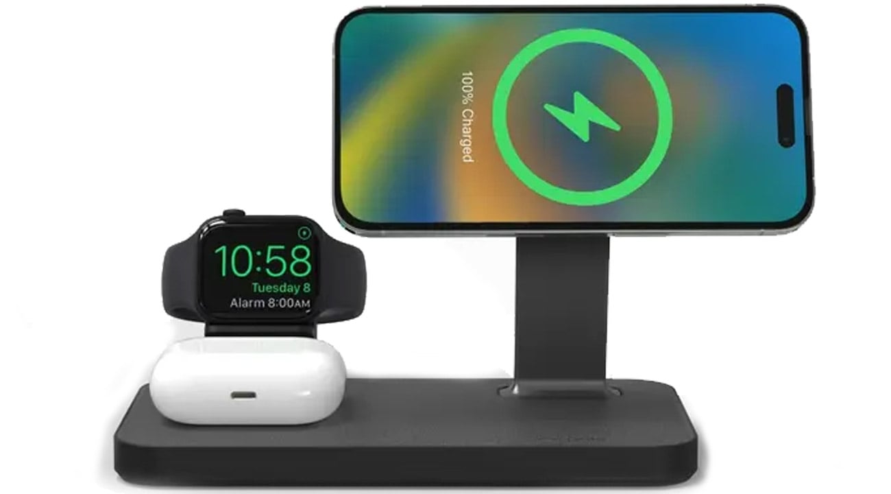 Ładowarka Mophie Snap+ 3w1 Wireless Charging Stand MagSafe 15W