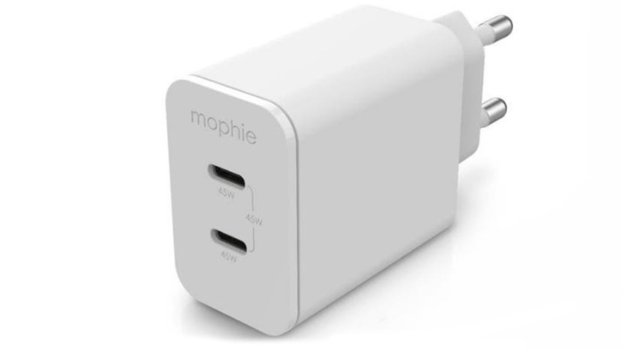 Ładowarka Mophie Gan Charger ładowarka sieciowa 45W 2xUSB-C (biała)