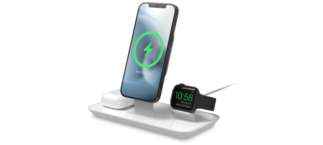 Mophie 3-in-1 Wireless Charger Stand stacja ładująca do Apple 3w1