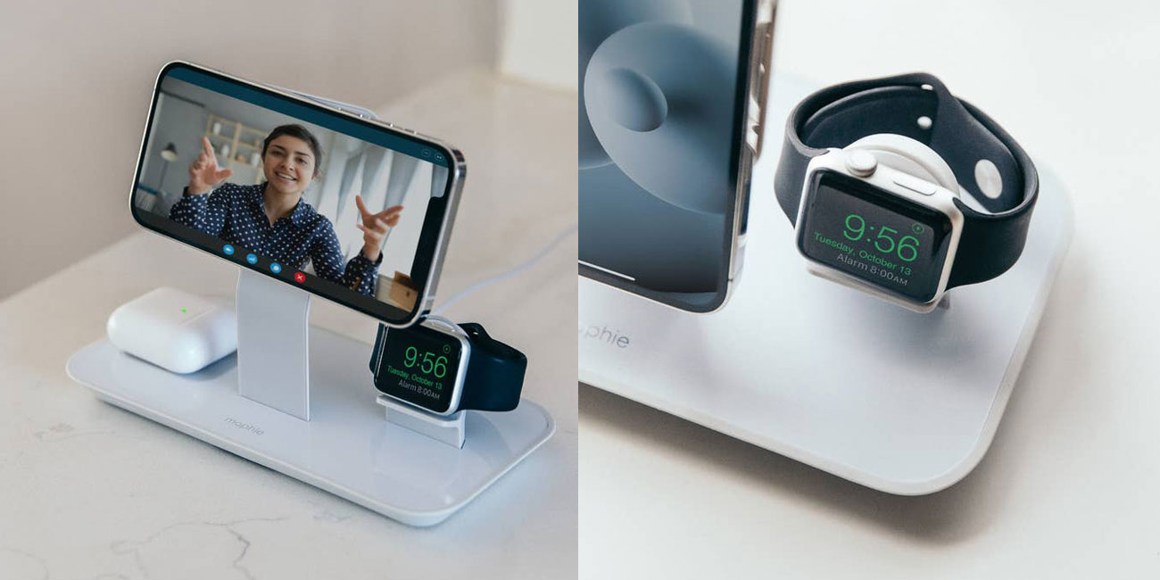 Mophie 3-in-1 Wireless Charger Stand ergonomiczne ustawienie