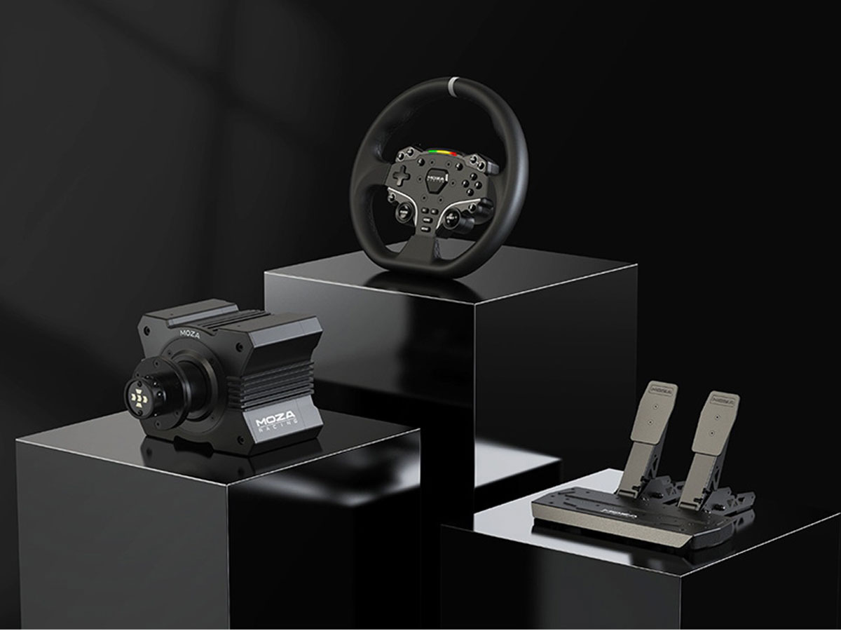 Zestaw gamingowy Moza Racing R5 RS20 (R5 / E5 / SRP-Lite / zaciski R5) - Grafika lifestyle