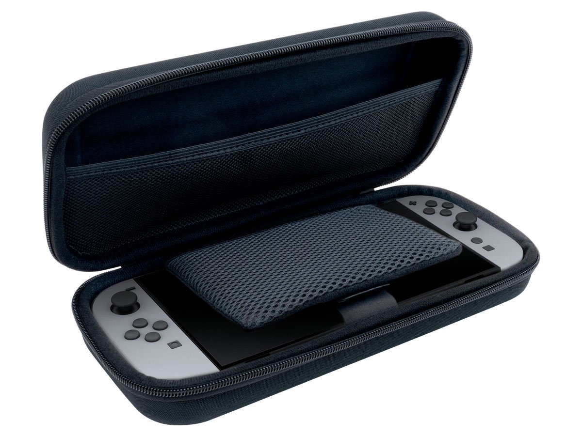 Etui Nacon New Pouch do konsoli Nintendo Switch 2 Czarne - Widok ogólny wraz z konsolą