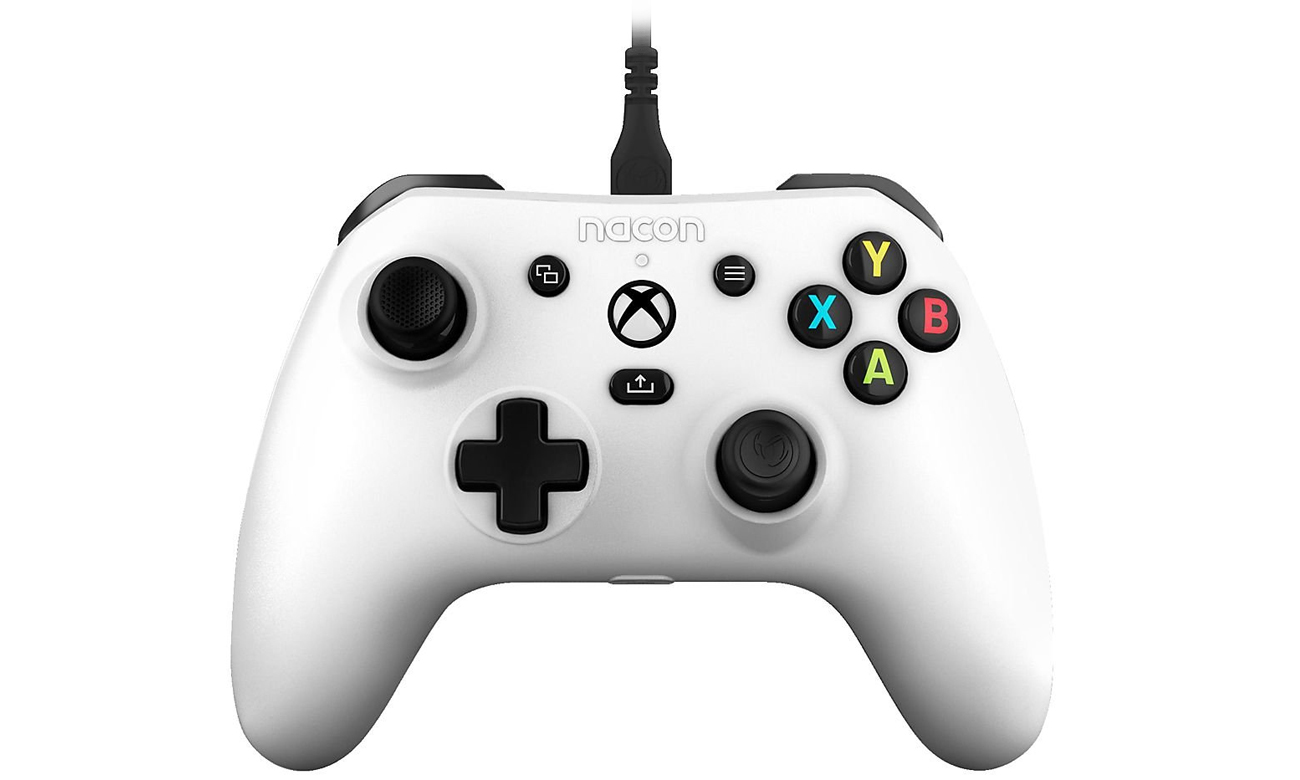 Kontroler Nacon EVOL-X do Xbox / PC Biały - Widok od przodu