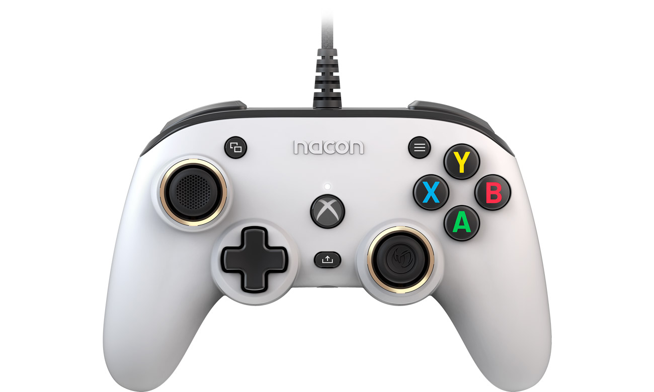 Kontroler Nacon XS Compact Pro Controller Biały - Widok z przodu