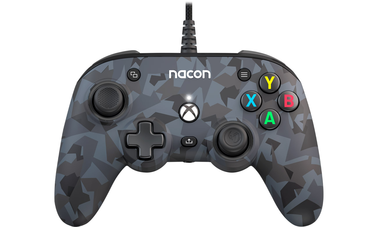 Kontroler Nacon XS Compact Pro Controller Grey Camo - Widok z przodu