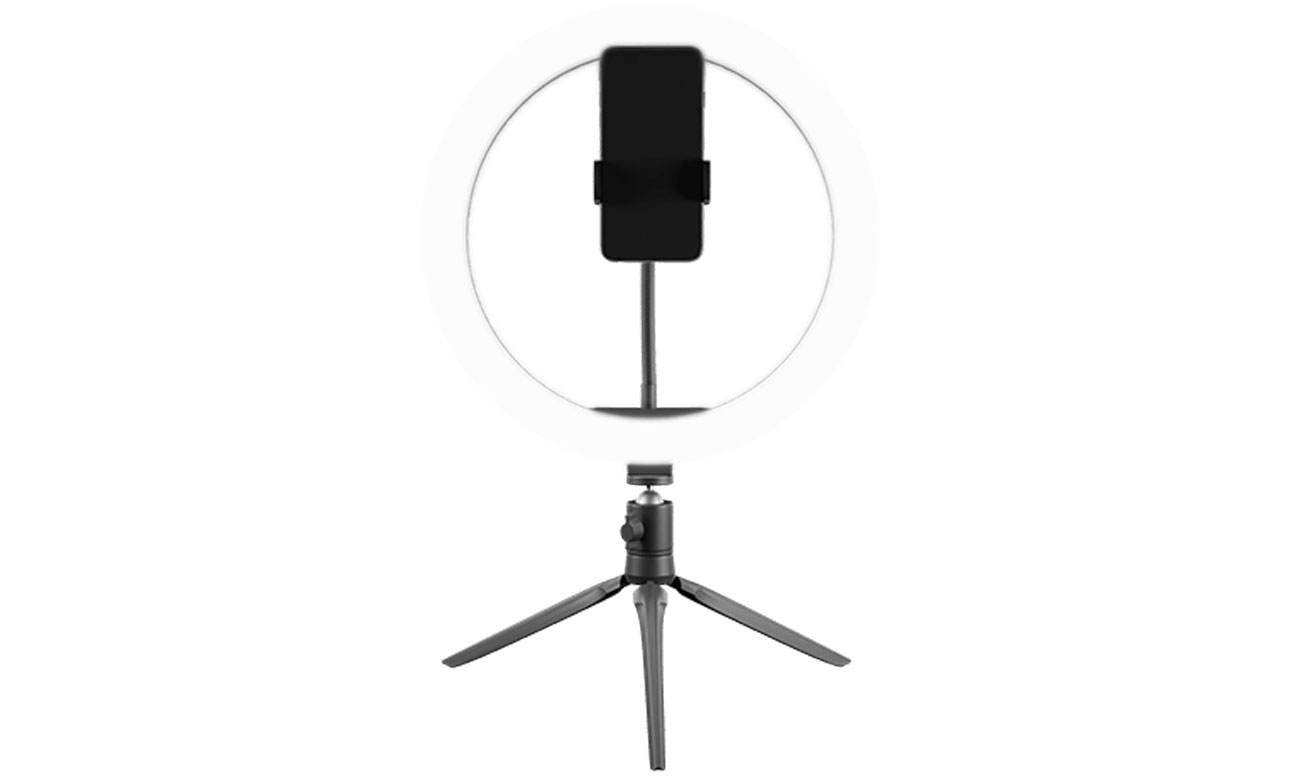 Lampa pierścieniowa Natec Alfama widok z przodu