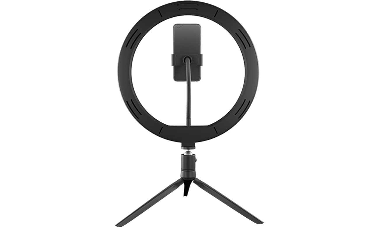 Lampa pierścieniowa Natec Alfama widok z tyłu