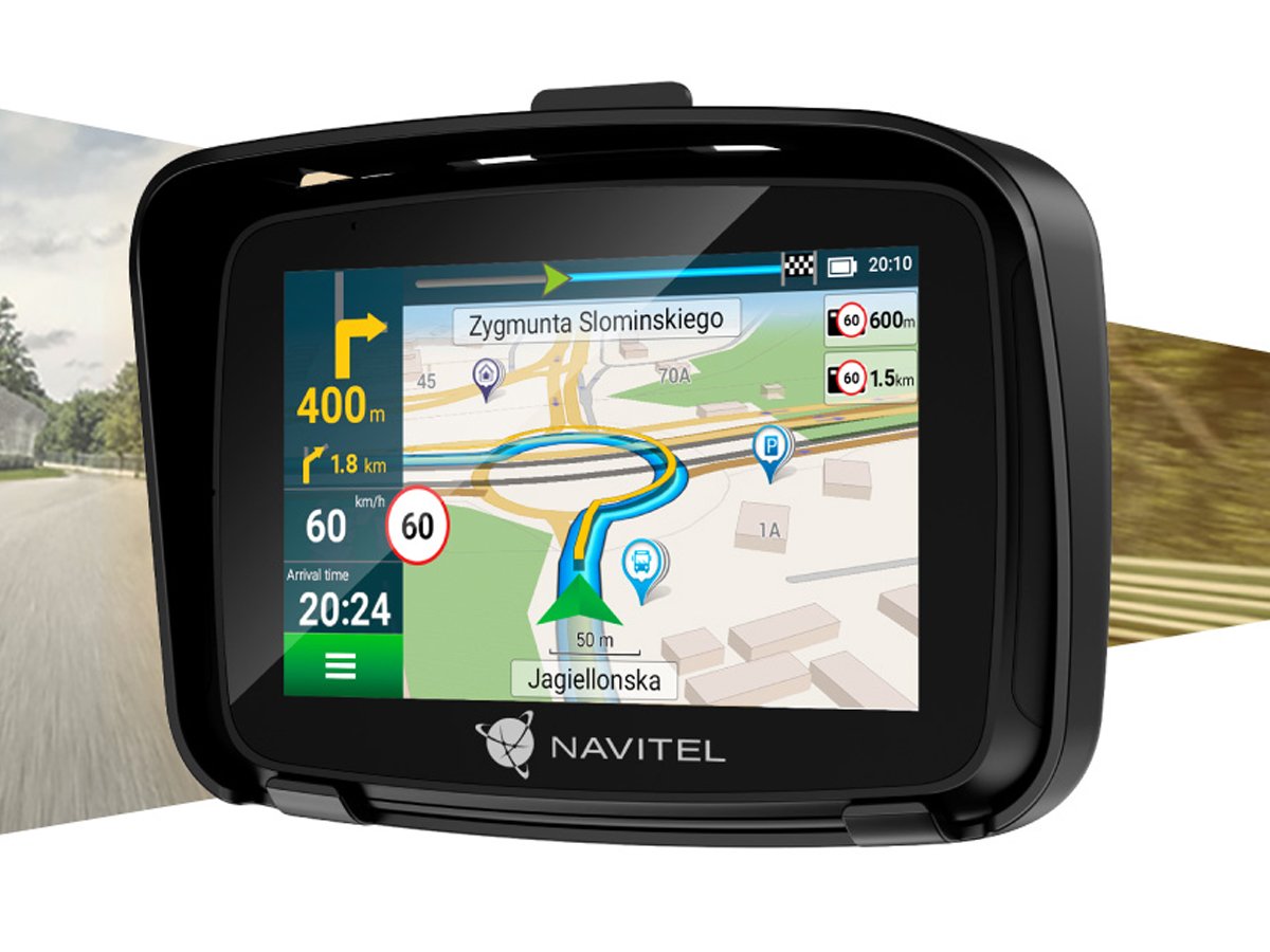 Motorradnavigation Navitel G590 MOTO - Vorderansicht im Winkel