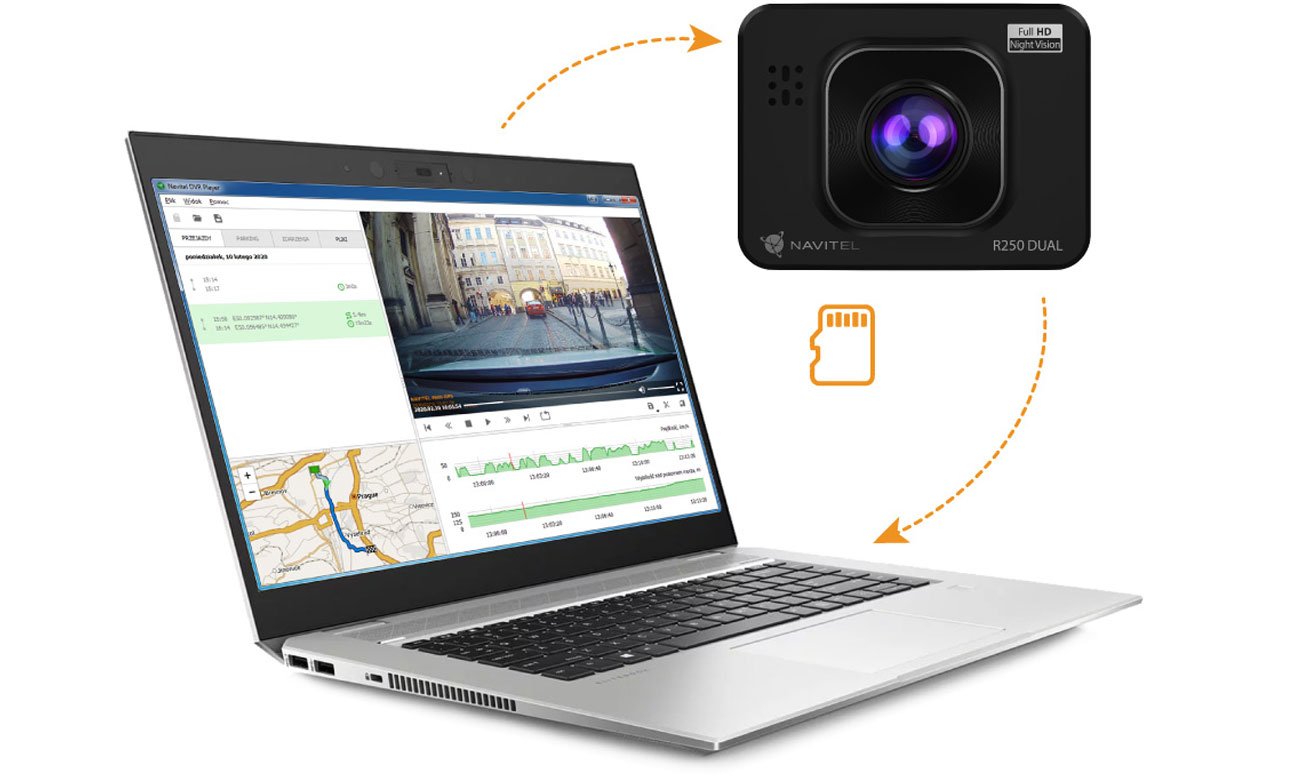 Zarządzanie nagraniami z Navitel DVR Player
