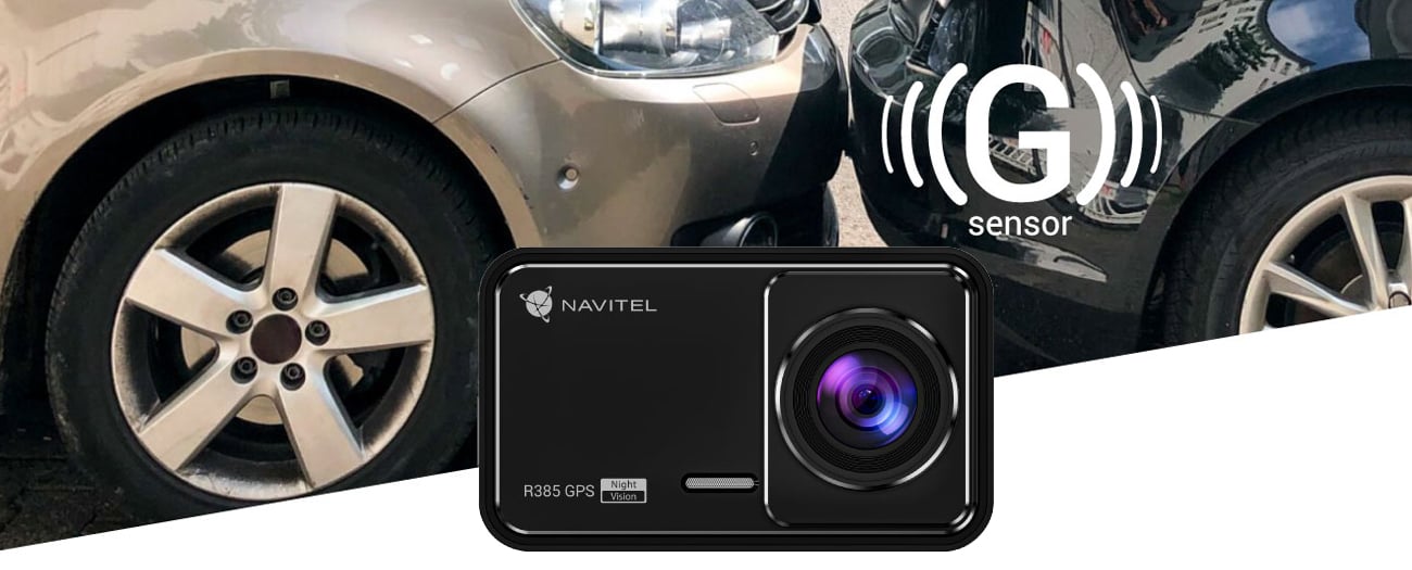 Wideorejestrator Navitel R385 GPS - G-sensor i tryb parkingowy
