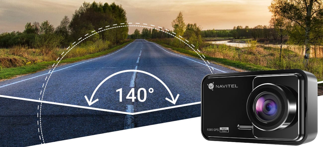 Wideorejestrator Navitel R385 GPS - Szeroki kąt widzenia
