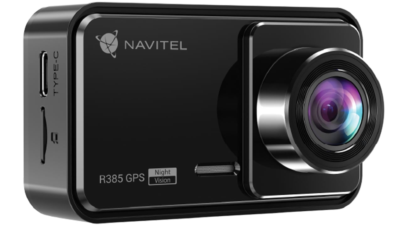 Wideorejestrator Navitel R385 GPS - Widok od przodu pod kątem